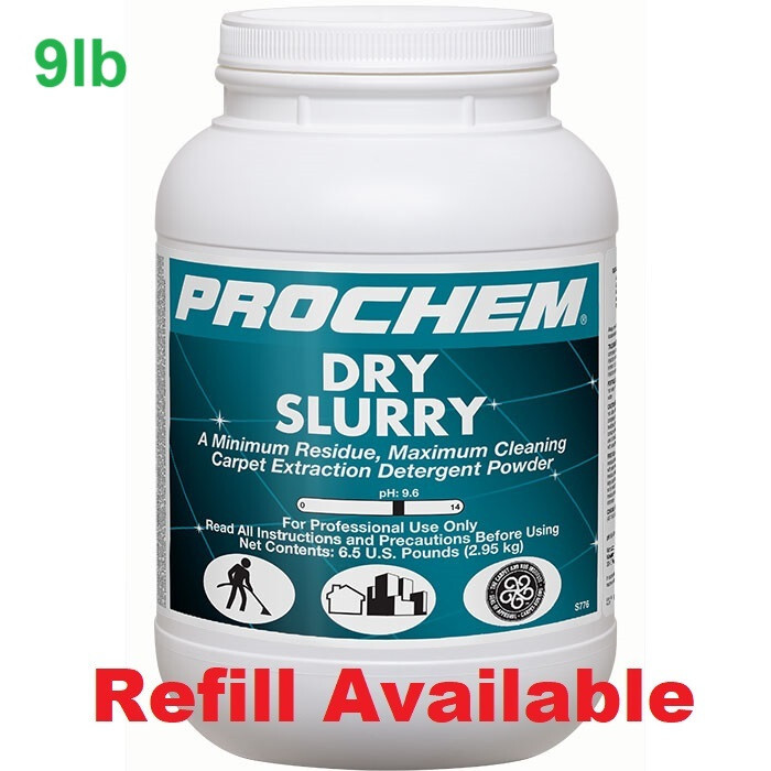 Prochem Dry Slurry Powdered Clean Concentrate for Carpet Cleaner * 9 lb. Refill