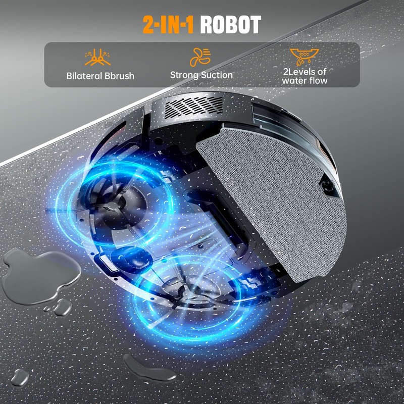 Xiebro Robot Vacuum And Mop Combo 6500Pa Strong Suction 2 In 1 Robotic Vacuum gallery