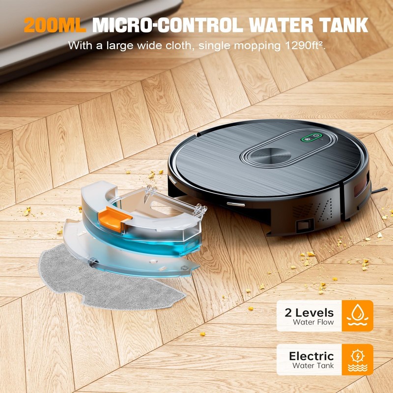 Xiebro Robot Vacuum And Mop Combo 6500Pa Strong Suction 2 In 1 Robotic Vacuum gallery