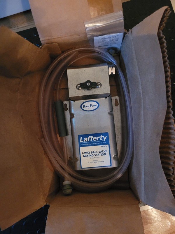 Lafferty Equipment Model #985100 High Flow 1 Way Ball Valve Mixing Station
