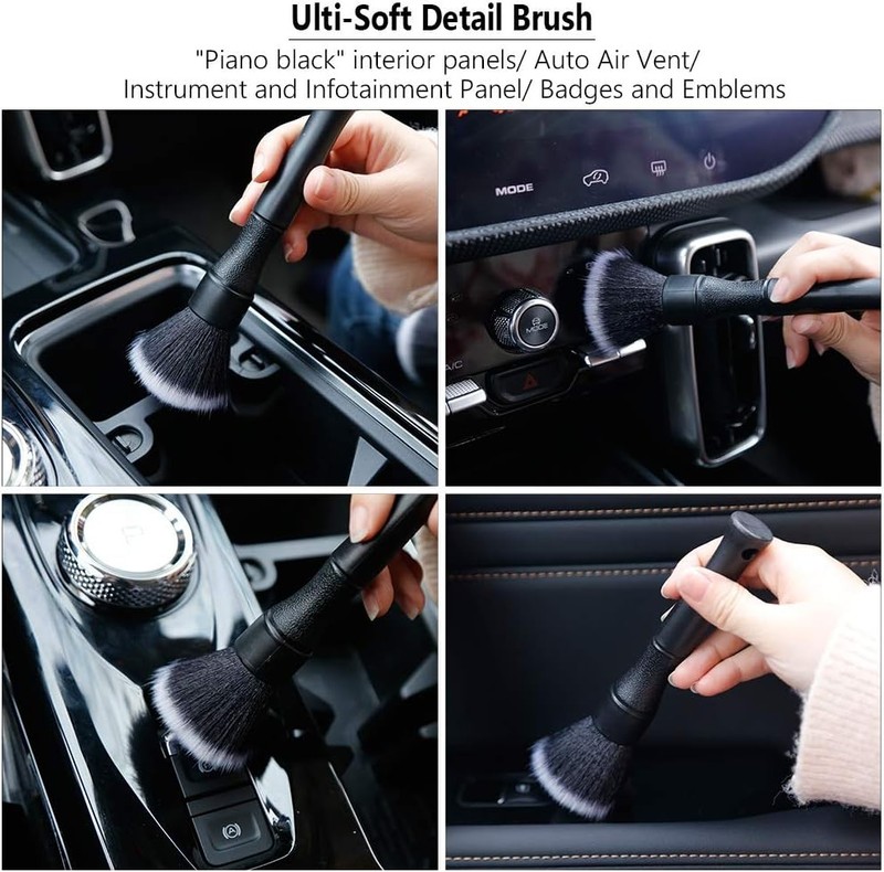 3 Pack Ultra-Soft Detailing Brush Set, Comfortable Grip and Scratch-Free Cleanin gallery