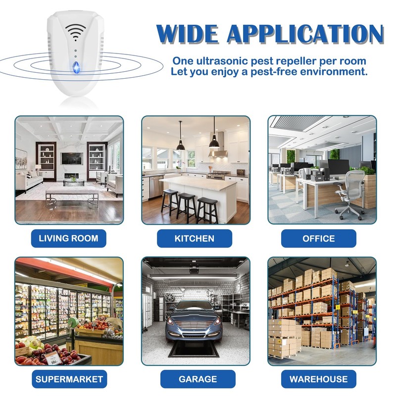 Bectine 2026 Upgraded Version Ultrasonic Pest Repeller 6 Pack Mouse Repellent gallery