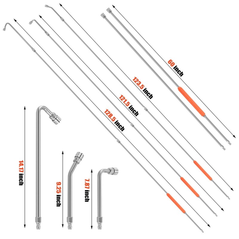 120" Gutter Cleaning Tools From the Ground, Pressure Washer Extension Wand wi... gallery