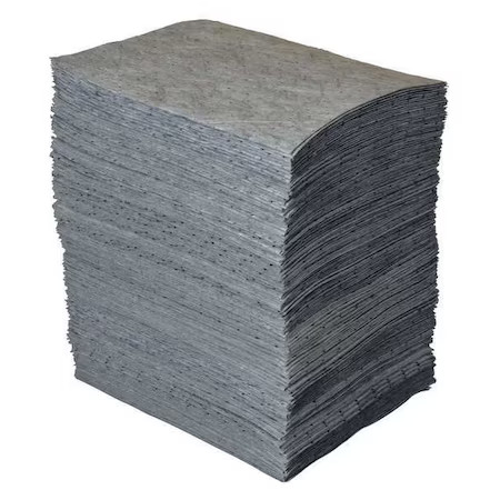 Condor 35Zp90 Sorbent Pad, 36 Gal, 15 In X 19 In, Universal, Gray, 200 Pk