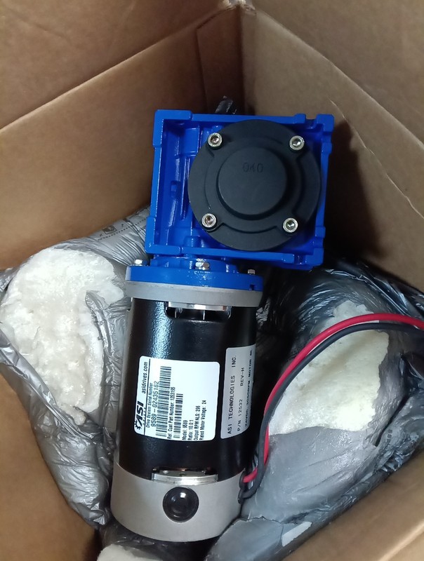 ASI technologies gearmotor Model 9689 Tennant 24DC 0296RPM Ratio 10.0:1