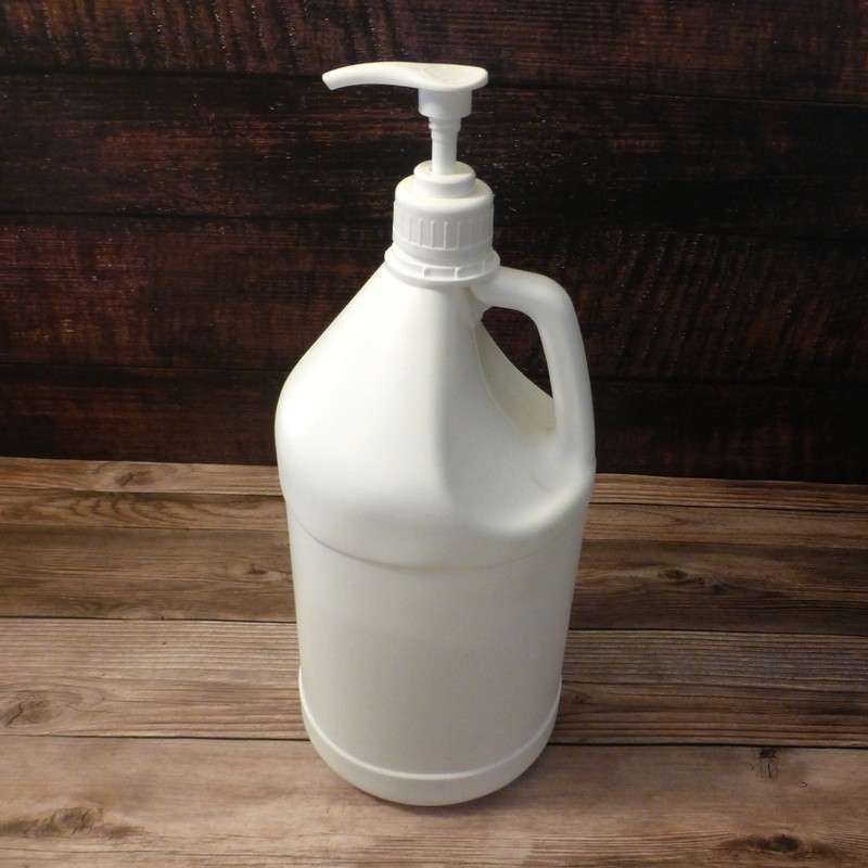 1 Gallon White Plastic Liquid Bottle Hdpe Jug Container 1.5L with Pump