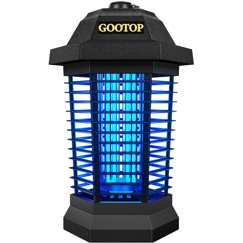 GOOTOP Bug Zapper Outdoor, Mosquito Zapper, 3 Prong Plug in Large, BLACK gallery