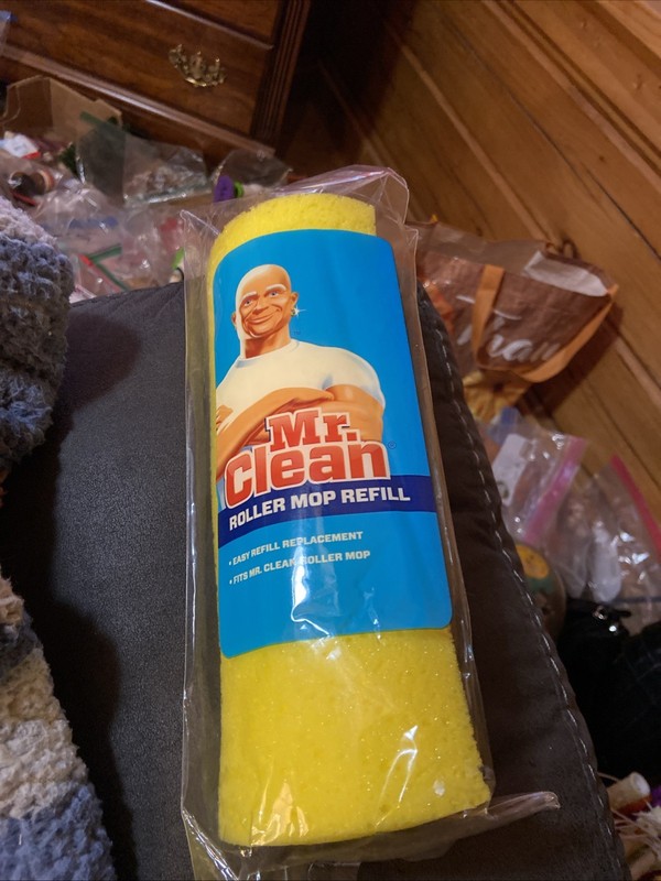 Mr Clean Roller Mop Refill Yellow Sponge Replacement Easy Refill New