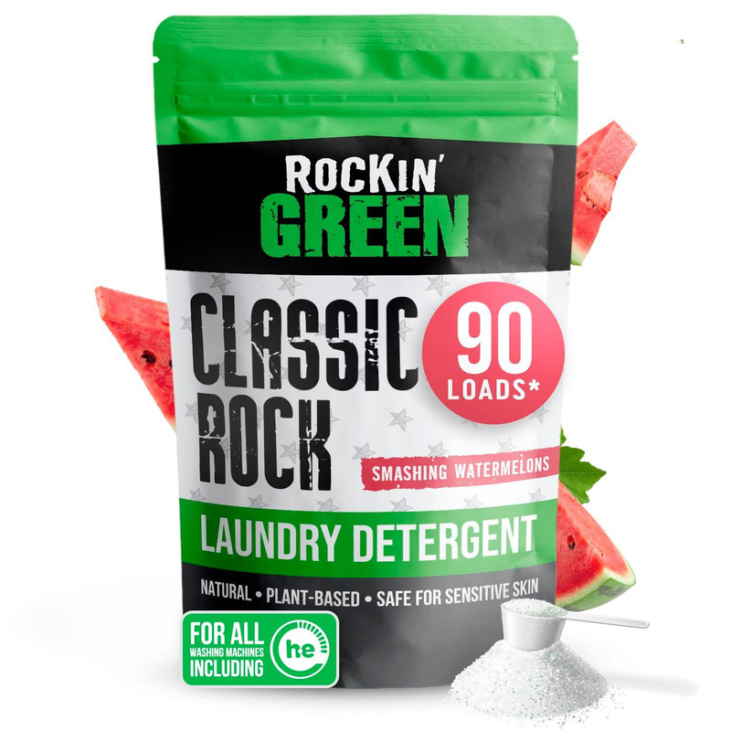 Rockin’ Green Classic Rock Laundry Detergent 90 Loads, Smashing Watermelons