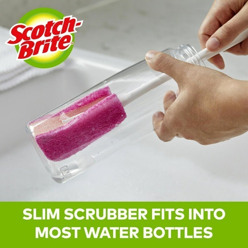 Water Bottle Scrubber Safe on Glass Plastic and Stainless Steel NEW gallery