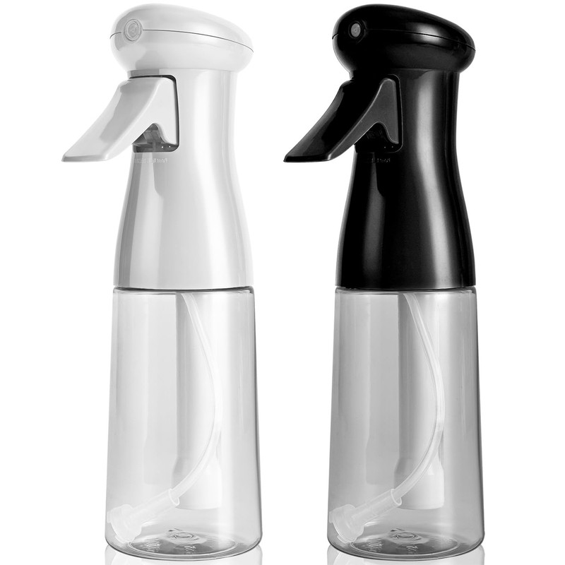Bealee Spray Bottle For Hair, Continuous Mister Empty Black & White, 2 Pack