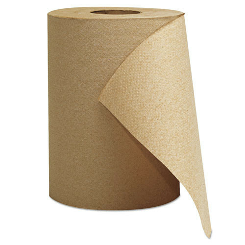 GEN 1804 8" x 300' 1-Ply Hardwound Roll Towels - Brown (12 Rl/Ct) New