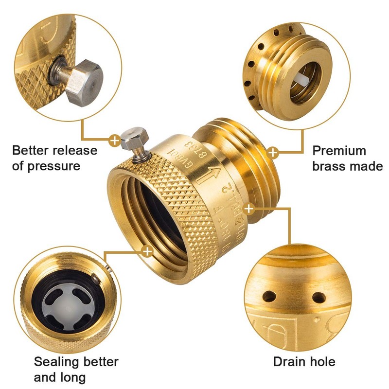 Breezliy 2-Pack Brass Vacuum Breaker Set Set, Golden gallery