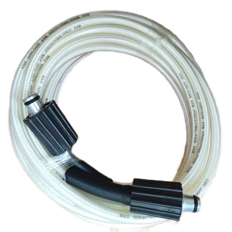 Kink Resistant 25ft Universal Pressure Washer Hose, Power x 15mm, Gray