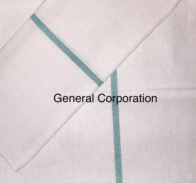 300 Pieces New Center Green Striped Herringbone Kitchen Towels
