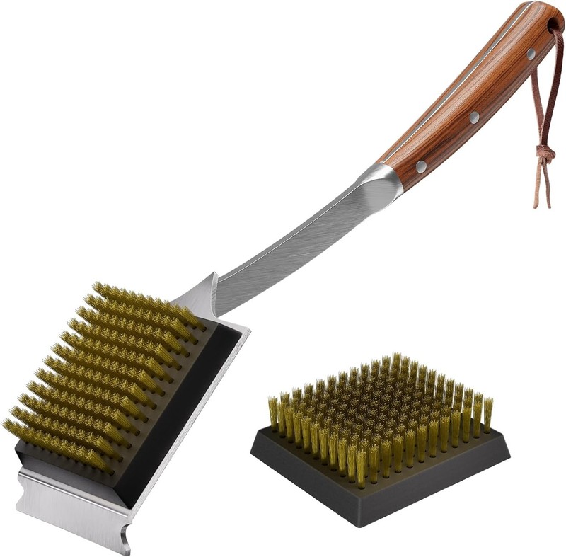 Grill Brush and Scraper for Barbecue, 17″ Grill Brush for Outdoor Grill,