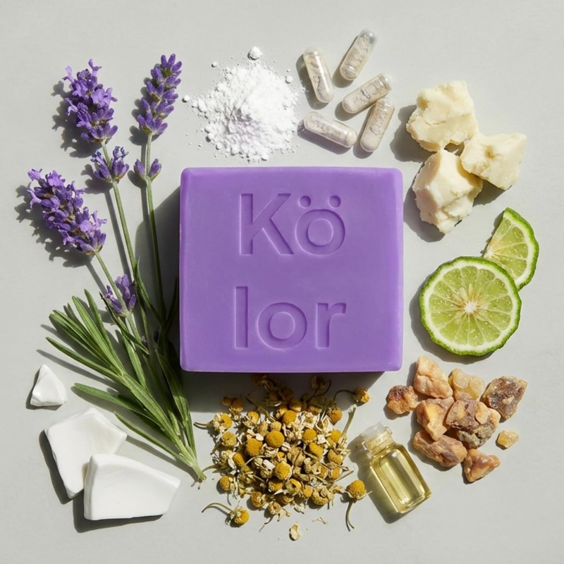 4-in-1 Multi-pose Cleansing Bar – Face, Body, Hair & Scalp – Lavender
