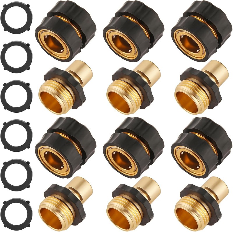 BILAL 6 Set Quick Connect Hose Fittings for Garden 3/4 Inch, 6