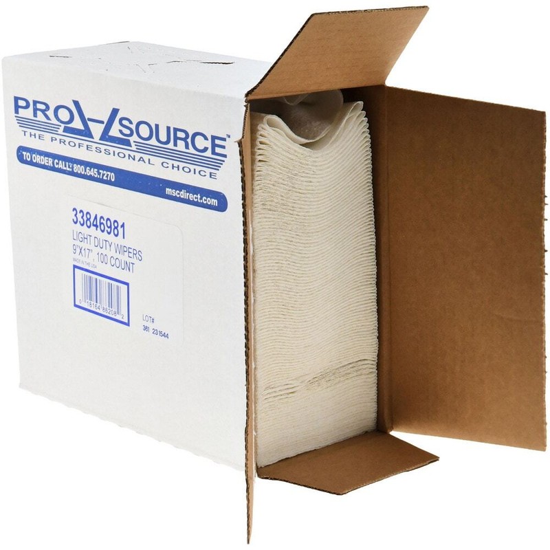 8 Pack PRO SOURCE 86208 White Wipers: 9" x 17" Sheets, 800 Sheets total gallery