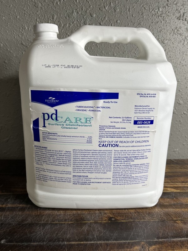Patterson Dental pdCARE Surface Disinfectant Cleaner 2.5 Gallons Ready-to-Use