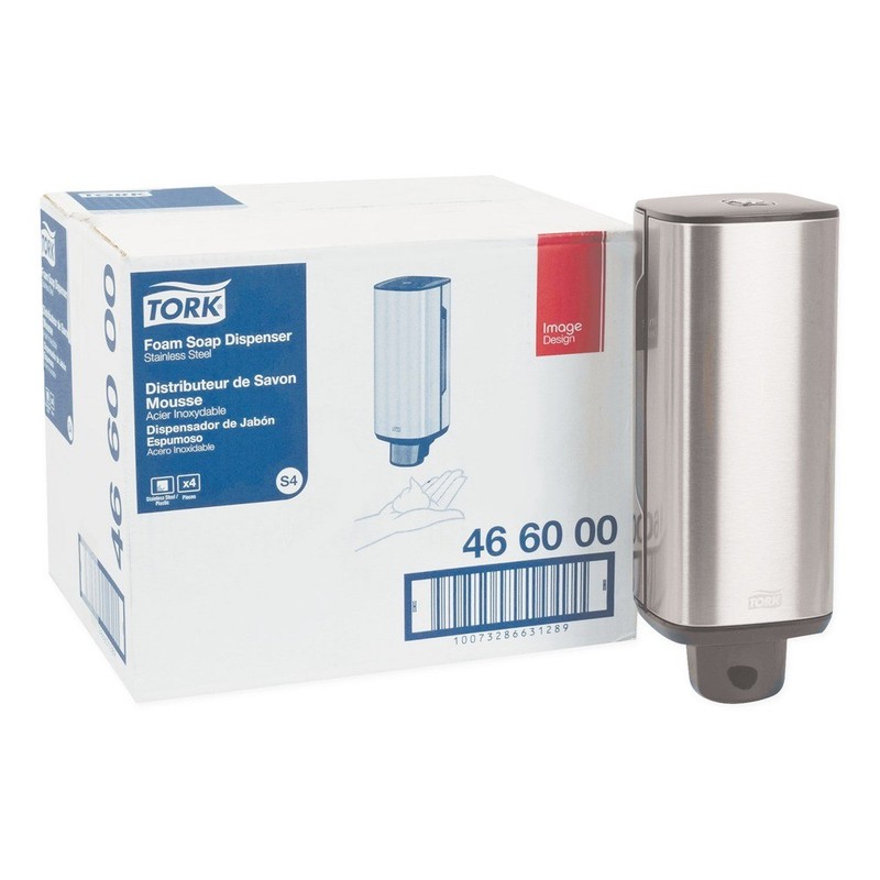 Tork 466000 4.25" x 4.25" x 11.38" Manual Dispenser - Stainless Steel New