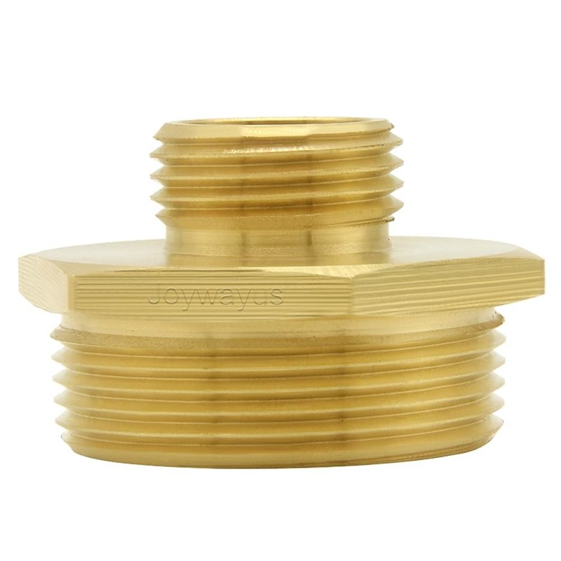 Joywayus 3/4″ GHT Male Thread x 1-1/2″ x 1.5″ NPT Male, Brass