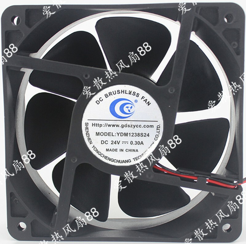 1pc new fan freeship DC BRUSHLESS FAN YDM1238S24 24V 0.30A 12