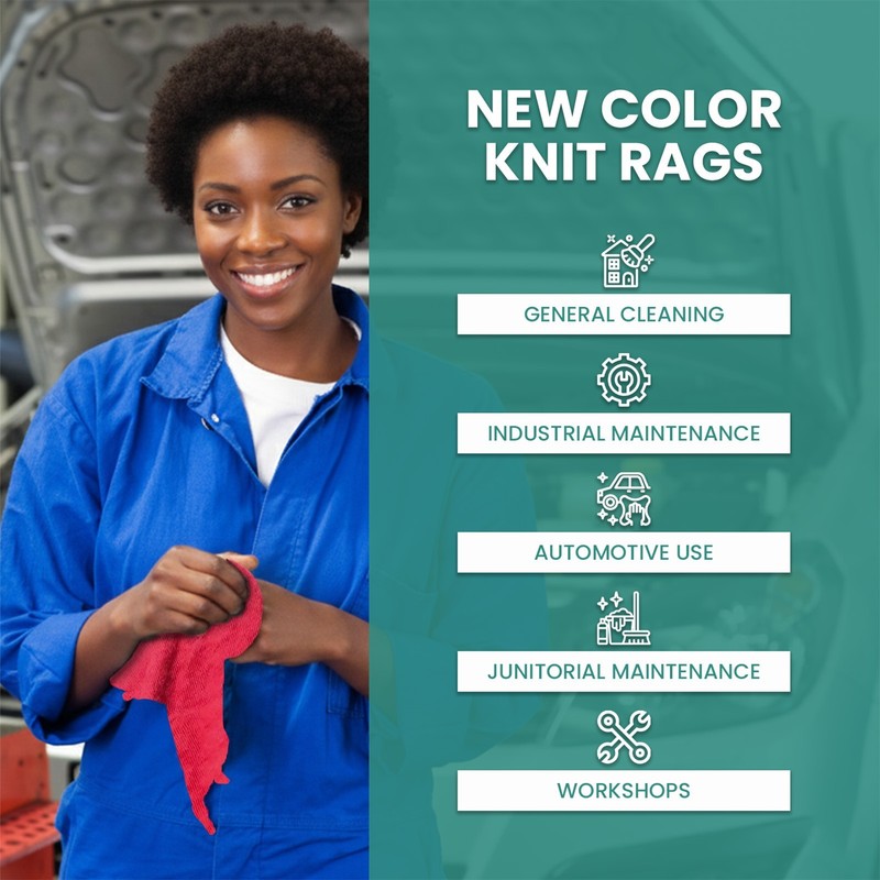 Pallet of Color Knit T-Shirt Wiping Rags - 600 lbs. - 12x50 Boxes- Absorbent gallery