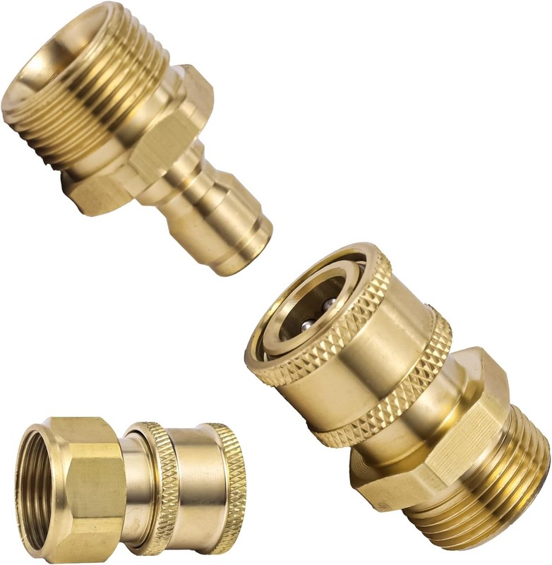 4pcs M22-15mm to 1/4in Pressure Washer Adapters, Coupler... gallery