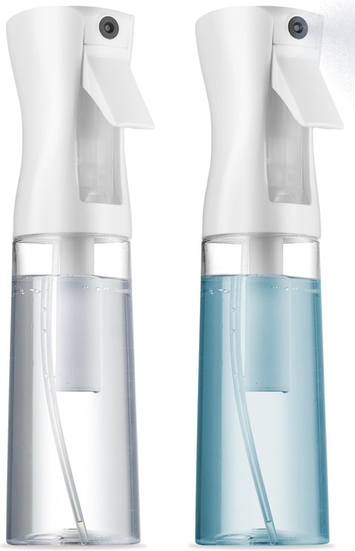 2 Pack Continuous Spray Bottles – Ultra Fine Mist (2-Pack) – 6.8 Oz, Clear