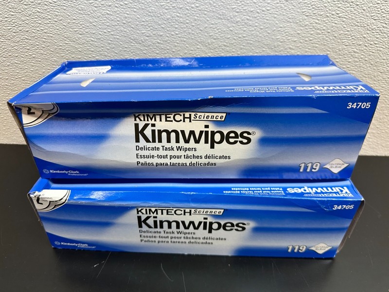 Kimtech REF REF 34705 Kimwipes Delicate Task Wipers – 2-Ply, 119 Wipes/2 Boxes!!