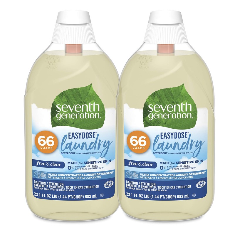 Seventh Generation Easy Dose Laundry Concentrated Liquid Detergent Clear 23.1