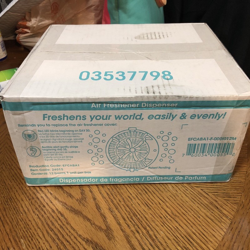 Fresh Products EFCABPEA1 Easy Air Freshener Dispenser (12/Ct) NEW FACTORY SEALED
