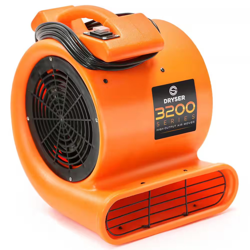 1/2 HP 9.5 In. 2 Speed Blower Fan Air Mover in Orange gallery