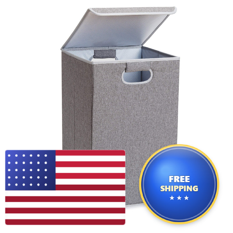 Munchkin Laundry Hamper For Baby And Kids Collapsible Nursery Organizer Lid