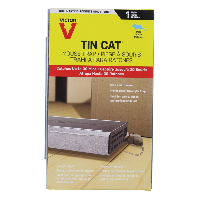Victor M310S Tin Cat Multi-Catch Live Mouse Trap – Indoor and 1 Trap, Silver