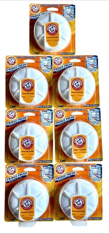 Lot of 7 ARM & HAMMER 5.5 oz~ FRIDGE FRESH REFRIGERATOR AIR FILTERS~ NEW SEALED