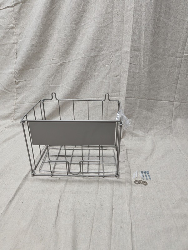 Wire Rack 2 Gallon Holder Collapsible Gray Metal Wall Mount 92223699 Hardware