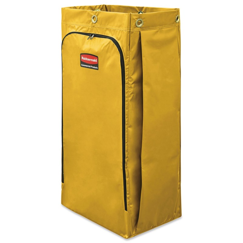 Rubbermaid? Commercial Vinyl Cleaning Cart Bag, 34 gal, Yellow, 17 1/2w x 10 1/2 gallery