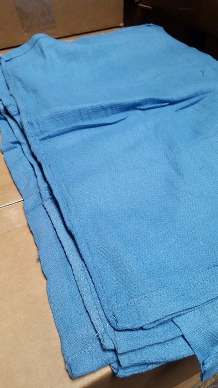 24 PREMIUM BLUE HUCK TOWELS GLASS CLEANING JANITORIAL LINTLESS SURGICAL TOWELS!! gallery