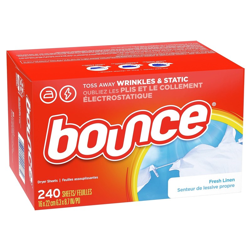 Bounce Fabric Softener Sheets, Fresh Linen Scent, 240 240 Count (Pack of 1) gallery