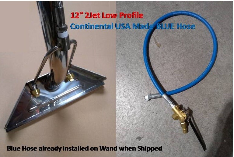 Carpet Clean Wand 12″ 2 J Jet 1.5 Tube Portable Continental USA made Blue Hose