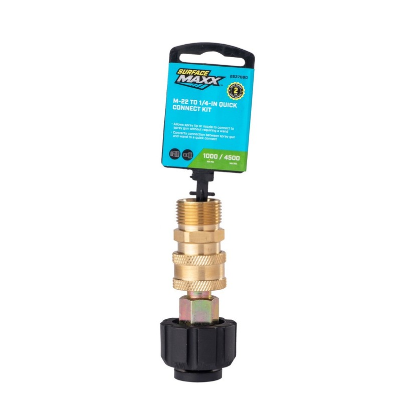 Fittings: SurfaceMaxx M22 Threaded x 1/4-in Quick Connect Set SKU: SGY-PWA98
