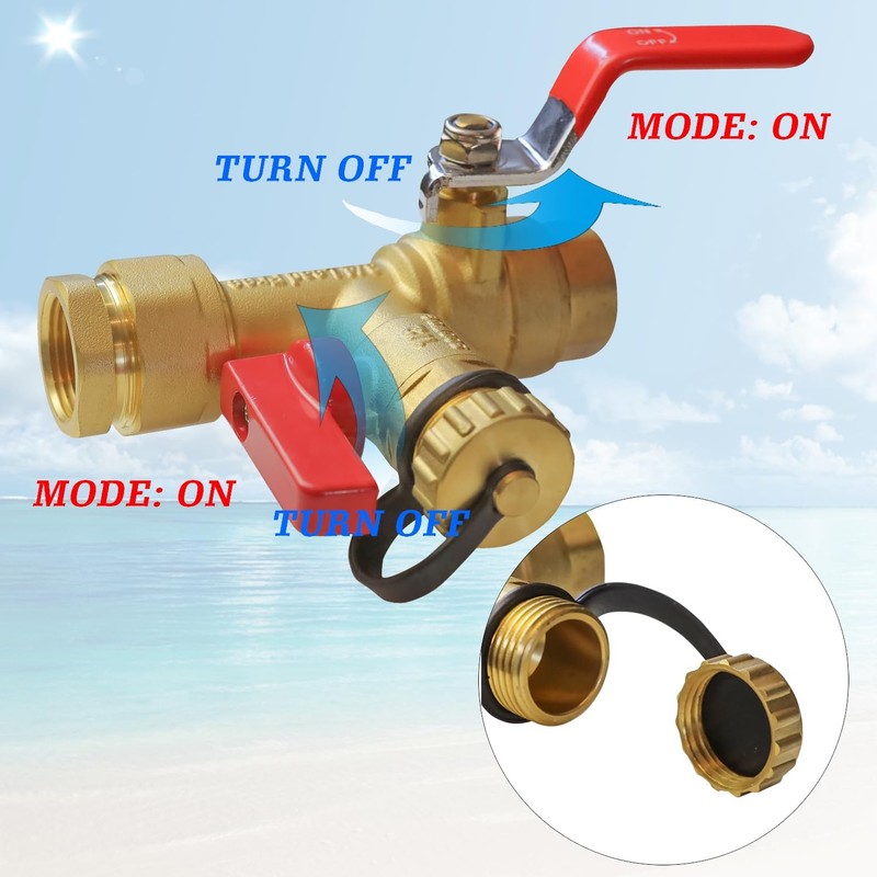 Xiny Tool 3/4-Inch IPS Isolator Tankless Water Heater Service Valve 0.75 Inch gallery