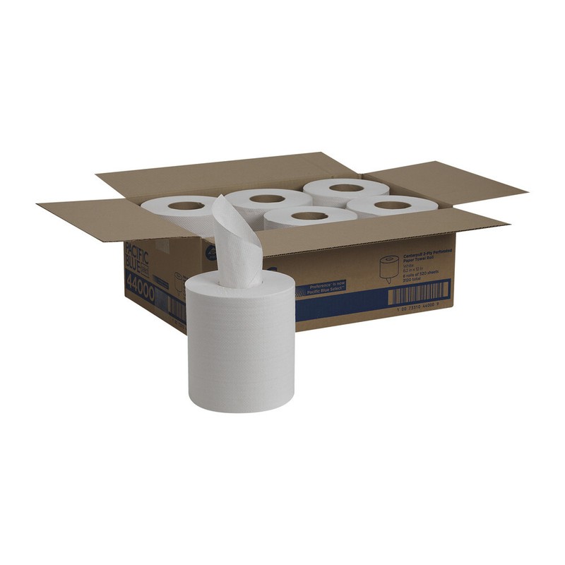 Georgia Pacific Professional 44000 Pacific Blue Perf Wipe (520/Rl, 6-Rl/Ct) New