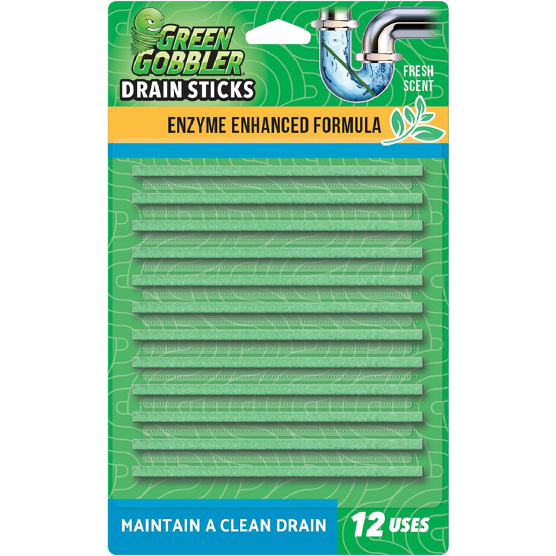 Green Gobbler Drain Cleaner And Deodorizer Sticks Enzymes - Maintain A Clean