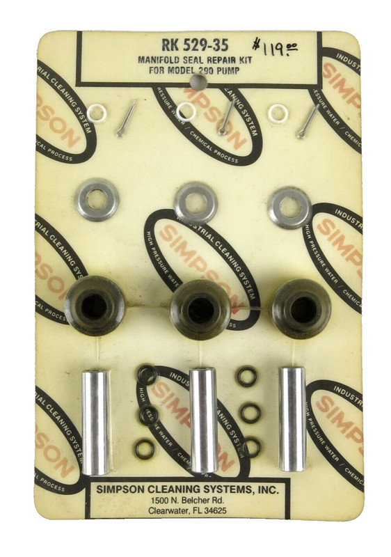 Simpson RK 529-35 Manifold Seal Repair Kit for Model 290 Pump