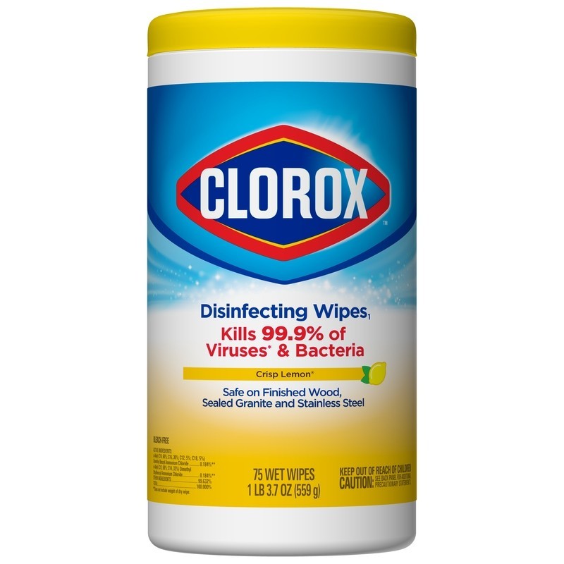 Clorox Lemon Fresh Scent Disinfecting Multi-Surface Wipes 75 pk Bleach Free