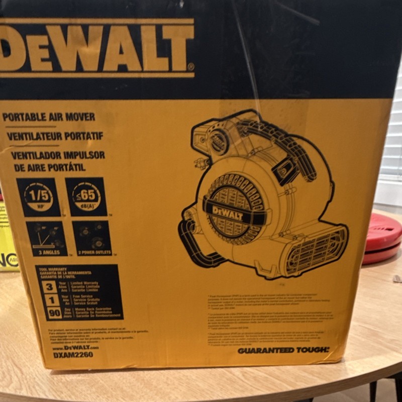 DEWALT DXAM2260 Portable Air Mover Fan Blower, Model & MPN DXAM2260