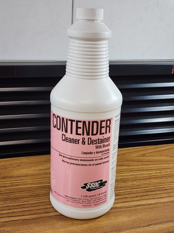 Contender 1114023 Cleaner and Destainer with Bleach, One US quart